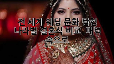 전 세계 웨딩 문화 탐험👰🏻‍♀️: 나라별 결혼식 비교 & 매력 속으로! 🌍