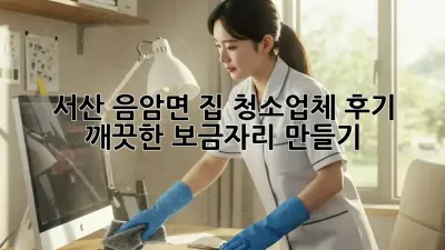 서산 음암면 집 청소업체 후기: 깨끗한 보금자리 만들기